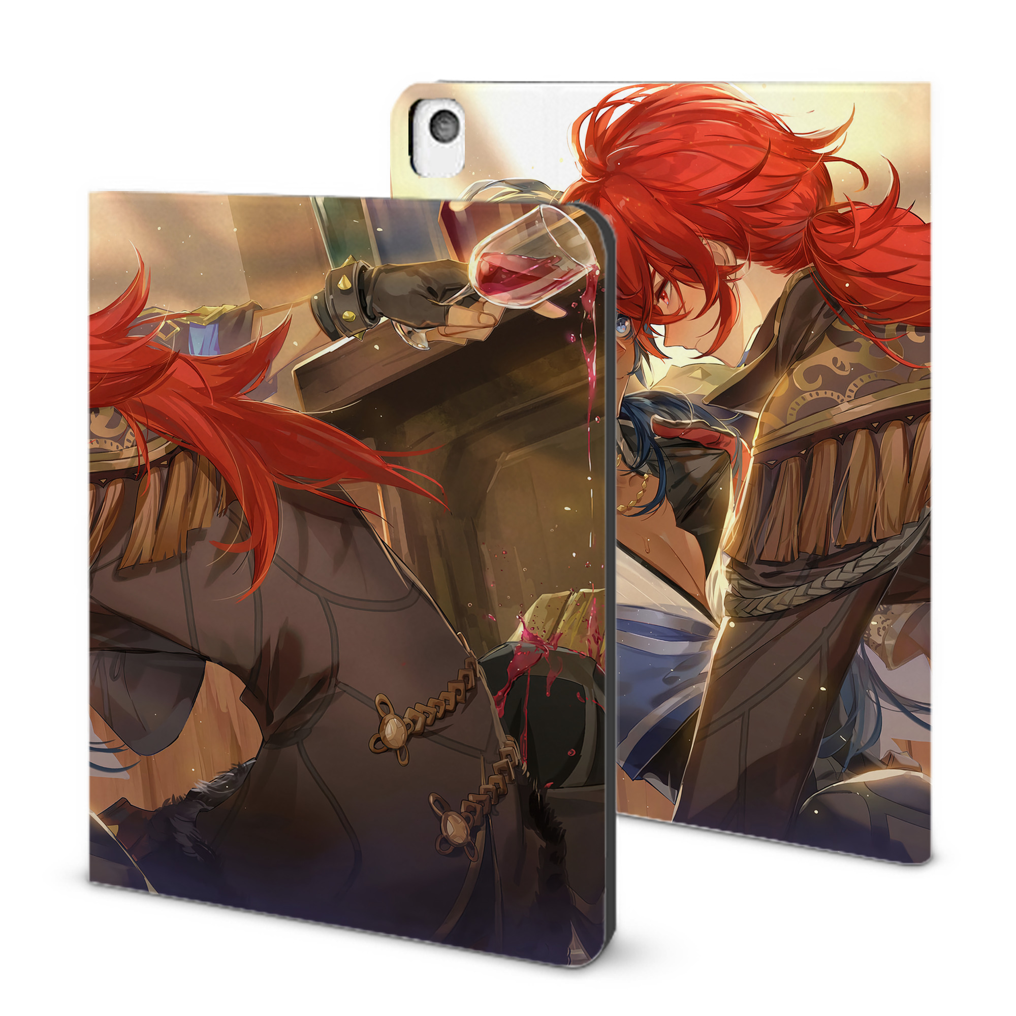 げんし神 genshin IPadケース ペンホルダー付き ブックスタイルデザイン